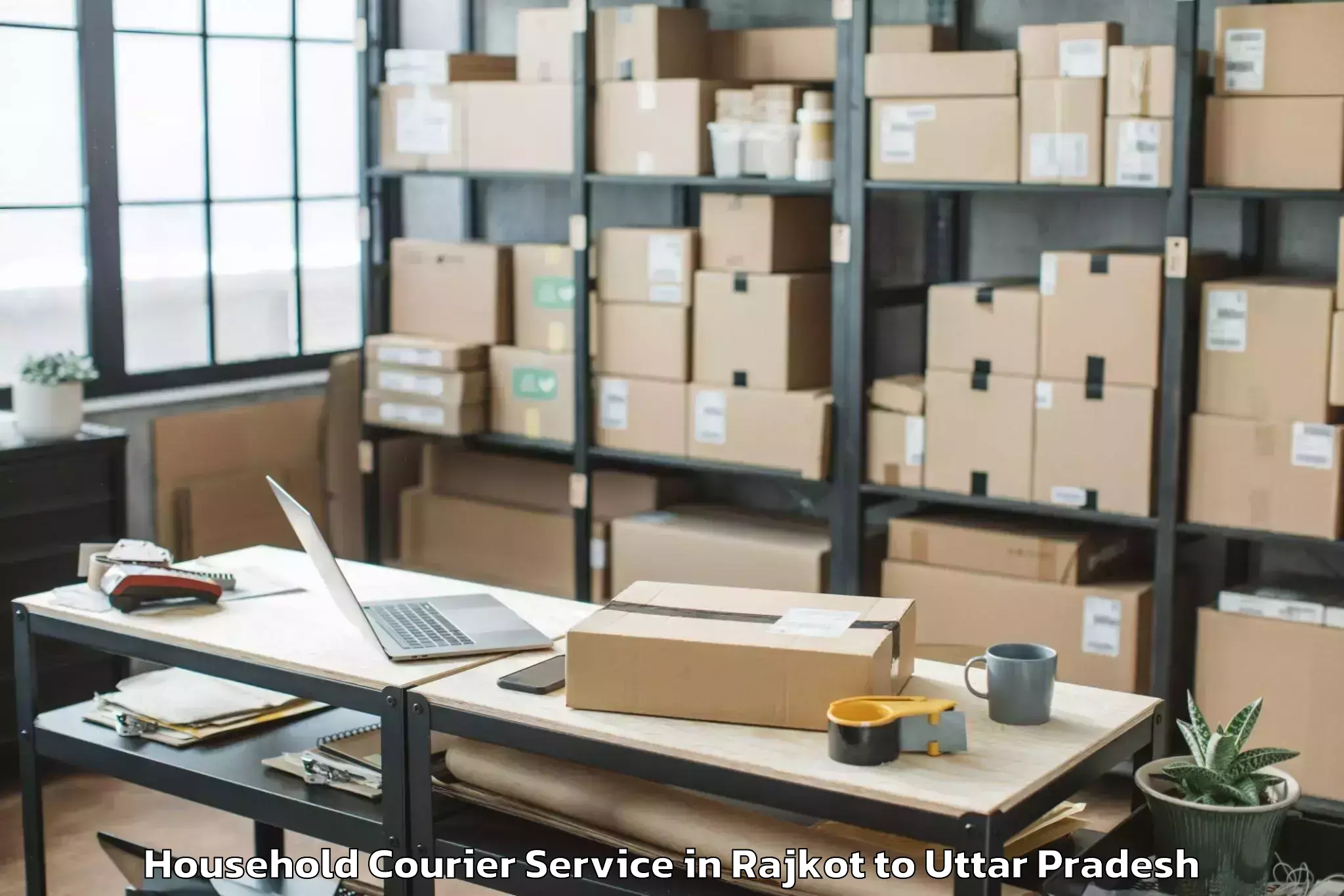 Quality Rajkot to Baragaon Household Courier